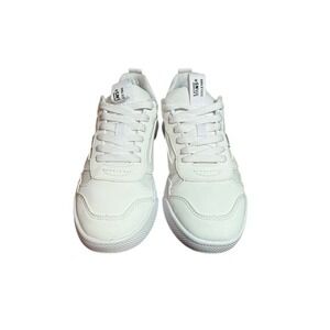 Vans Low Top Sneakers White Lace Up Athletic Shoes Women Size 7.5